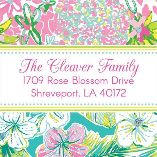 Bali Tropique Square Address Labels